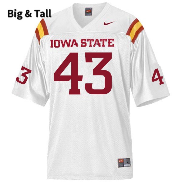 Iowa State Cyclones Men's #43 Dae'Shawn Davis Nike NCAA Authentic White Big & Tall College Stitched Football Jersey JK42A52PW